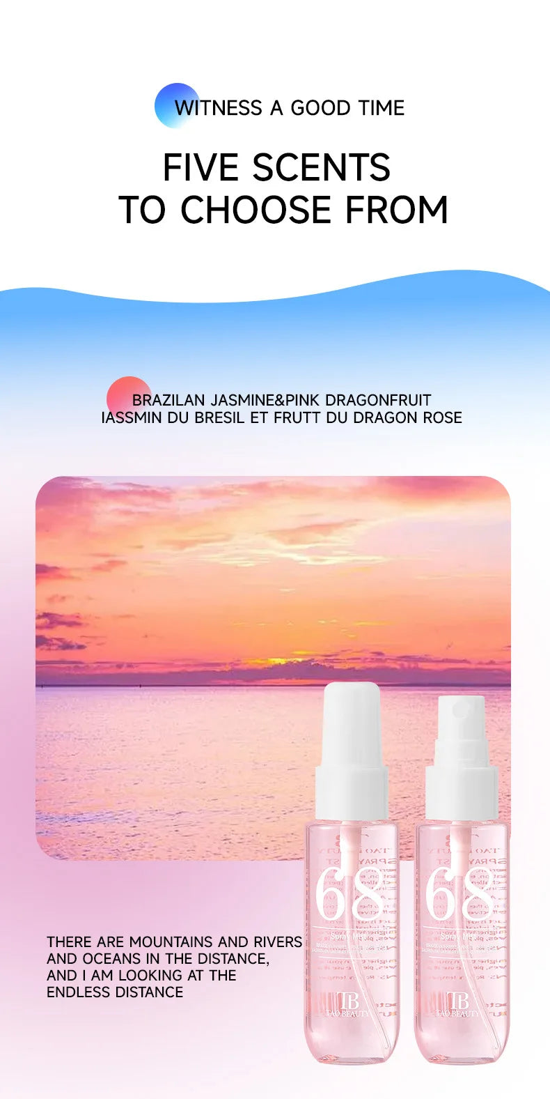 Coffret de parfum numérique, parfum frais, parfum longue durée, sans alcool, spray corporel adapté aux hommes et aux femmes, coffret cadeau