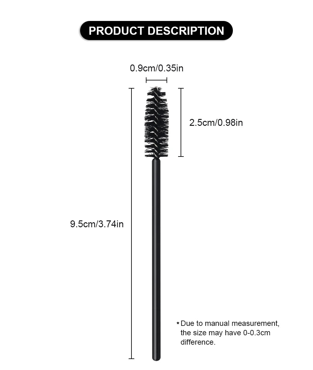 ANNAFRIS-Brosse à cils en cristal, tête souple, outil de maquillage, baguette d'extension de cils, mascara, 50 pièces