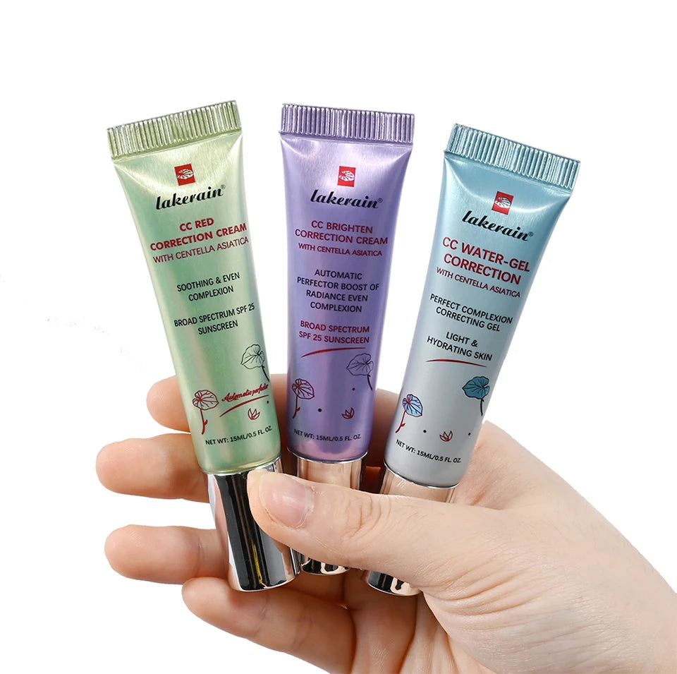 Crème CC Correctrice de Couleur 45/15ml Hydratante, Imperméable et Anti-Transpiration – Maquillage Pré-Base Longue Durée – Crème CC Transformante