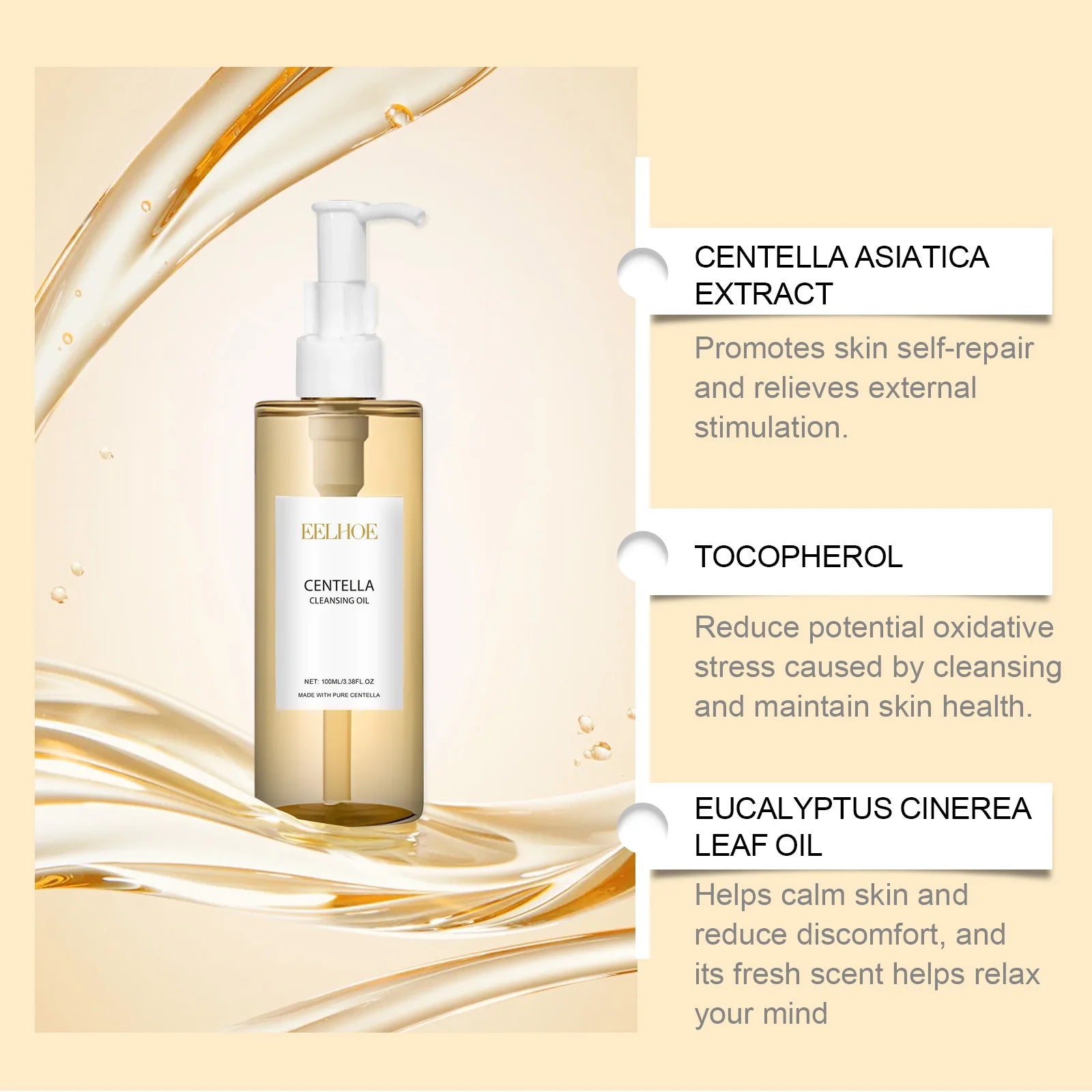Centella soins du visage Combo démaquillant apaisant doux huile Centella nettoyant Centella sérum ensemble pour peaux sensibles soins quotidiens