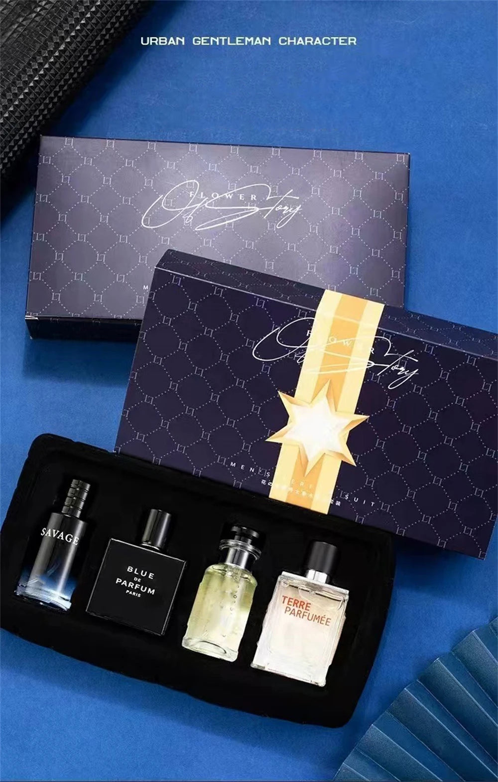 Marque de luxe Parfum hommes Cologne 100ml Parfums Homme coffret cadeau 4 pièces ensemble Parfums Masculinos naturel Floral fruité parfum Spray