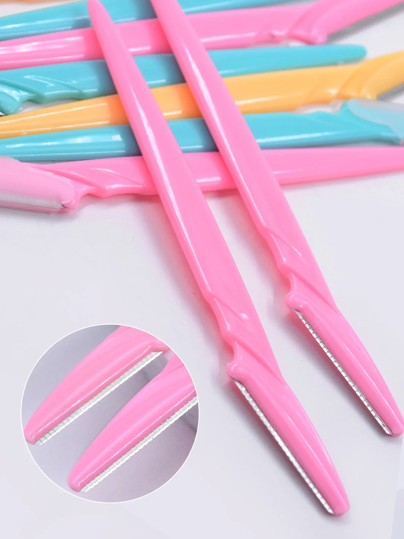 Rasoir à sourcils pour femmes, 10/30/40 pièces, outils de Dermaplanage exfoliants polyvalents avec couvercle de précision, beauté de sécurité