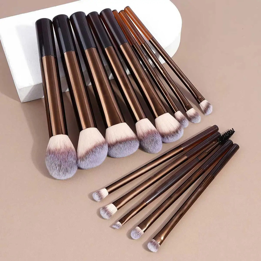 Ensemble de pinceaux de maquillage, 13 pièces, fond de teint, correcteur, poudre, fard à paupières, Blush, mélange Kabuki, outil de beauté cosmétique pour le visage