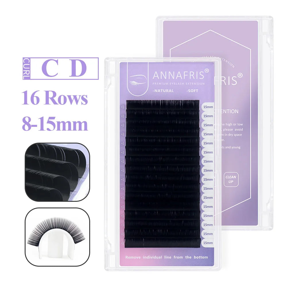 ANNAFRIS-Brosse à cils en cristal, tête souple, outil de maquillage, baguette d'extension de cils, mascara, 50 pièces
