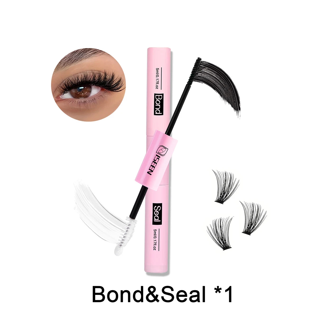 ISEEN – liaison et joint pour cils, 10ml, pour grappes de cils, Super tenue, longue durée, Non irritante, pour le bricolage à la maison