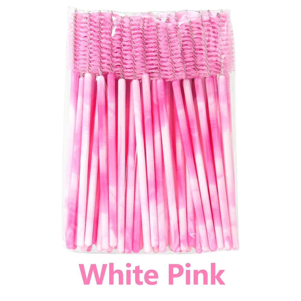 ANNAFRIS-Brosse à cils en cristal, tête souple, outil de maquillage, baguette d'extension de cils, mascara, 50 pièces
