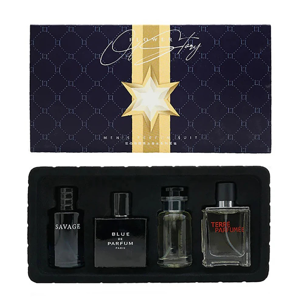 Marque de luxe Parfum hommes Cologne 100ml Parfums Homme coffret cadeau 4 pièces ensemble Parfums Masculinos naturel Floral fruité parfum Spray