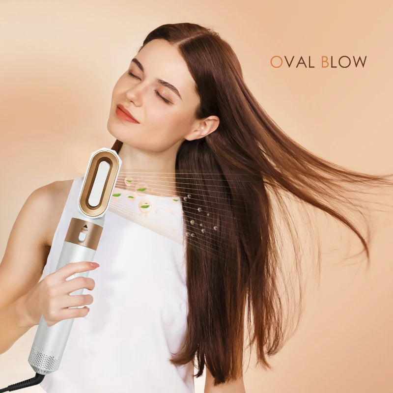 Sèche-cheveux 5 en 1, ensemble de peignes chauds, fer à friser professionnel, lisseur, outil de coiffure pour sèche-cheveux professionnel domestique