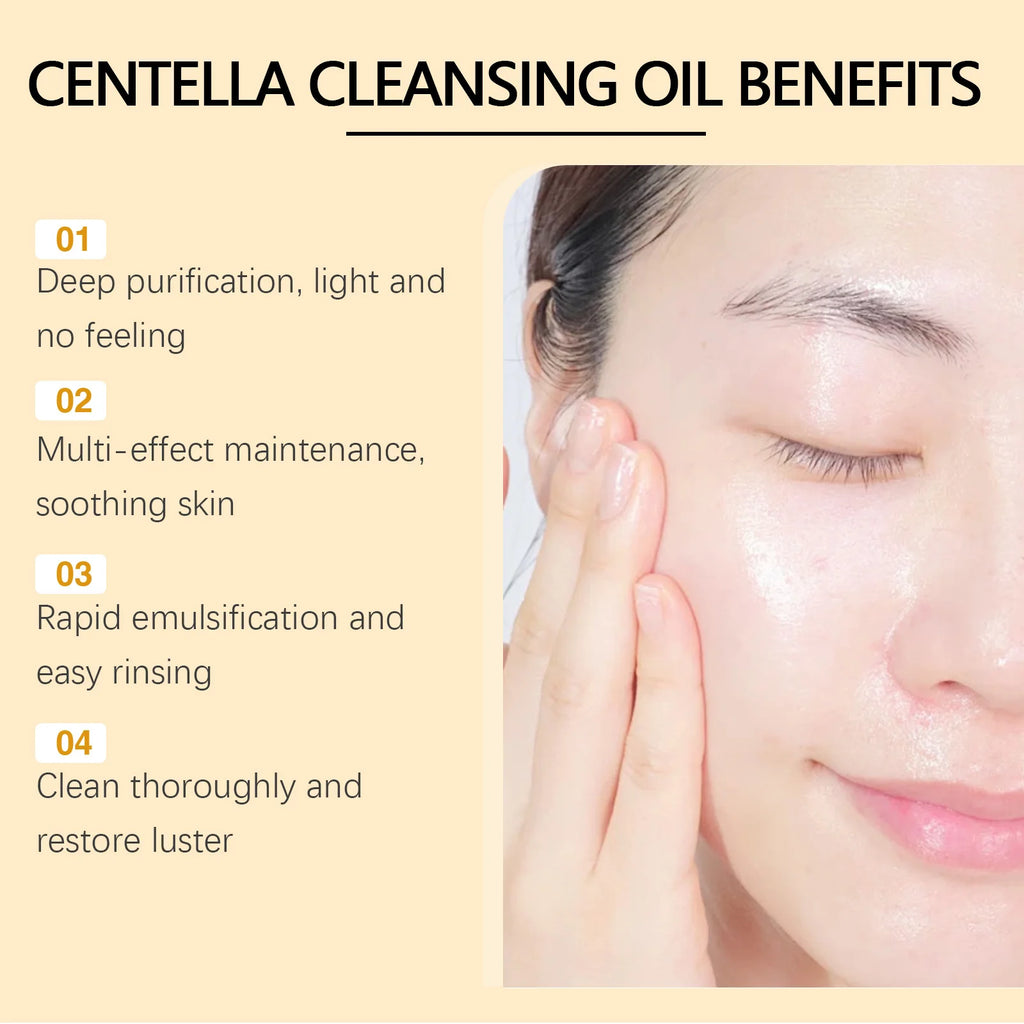 Centella soins du visage Combo démaquillant apaisant doux huile Centella nettoyant Centella sérum ensemble pour peaux sensibles soins quotidiens