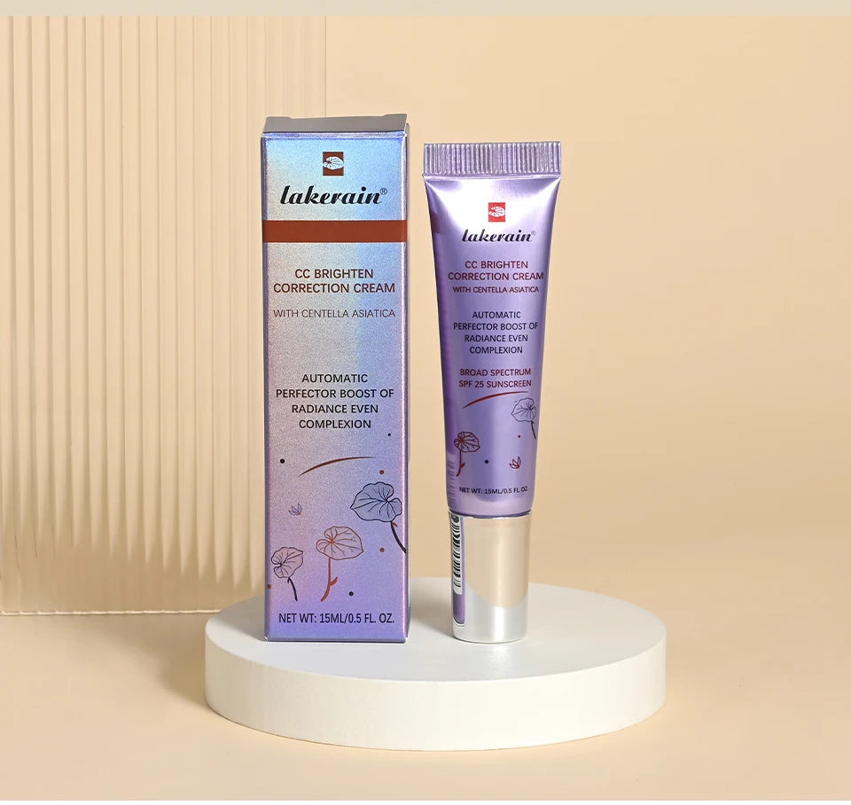 Crème CC Correctrice de Couleur 45/15ml Hydratante, Imperméable et Anti-Transpiration – Maquillage Pré-Base Longue Durée – Crème CC Transformante