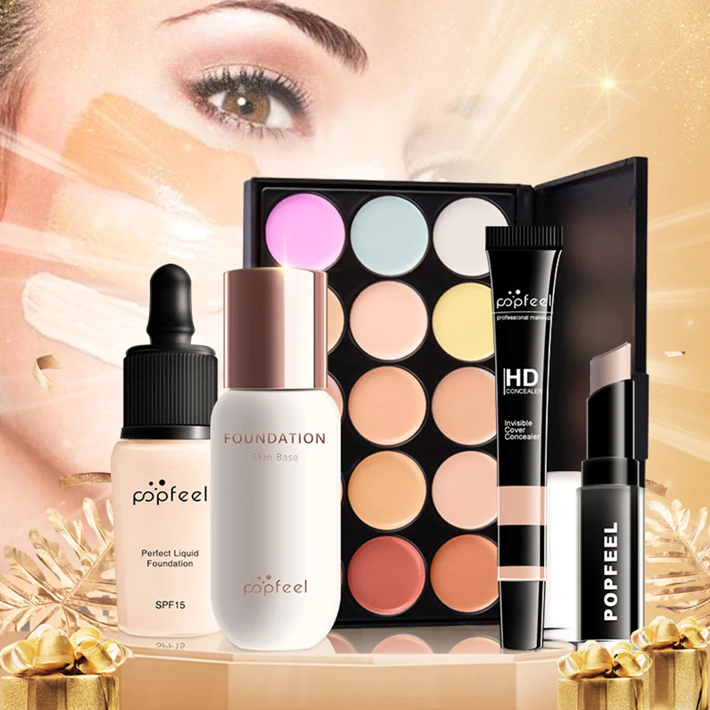 POPFEEL-Kit de Maquillage Tout-en-Un pour Femme, Ensemble Complet, avec Fard à Paupières, Eyelblogueur