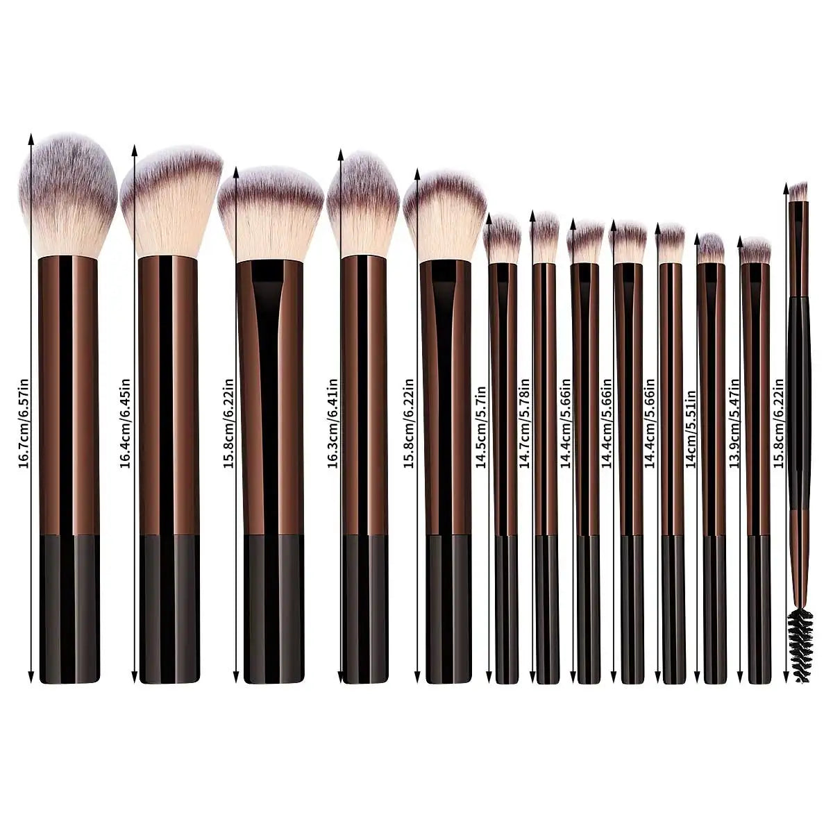 Ensemble de pinceaux de maquillage, 13 pièces, fond de teint, correcteur, poudre, fard à paupières, Blush, mélange Kabuki, outil de beauté cosmétique pour le visage