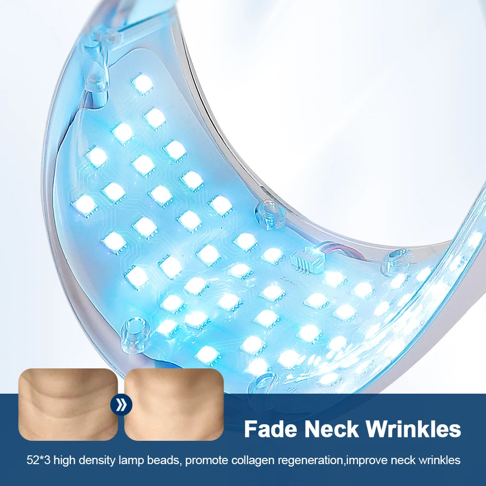 Machine de beauté pour le visage sans fil, masque facial à photons, 7 couleurs, LED, raffermissement de la peau, rajeunissement du cou