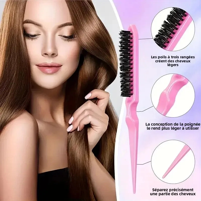 6 pièces/ensemble ensemble de brosses à cheveux coiffure vaporisateur bouteille cheveux tressage boucle Rat queue peigne taquin cheveux Brsuh bord contrôle brosse à cheveux