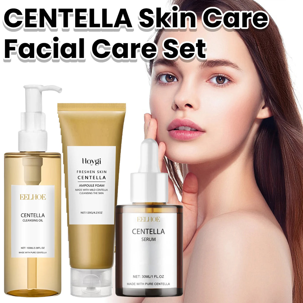 Centella soins du visage Combo démaquillant apaisant doux huile Centella nettoyant Centella sérum ensemble pour peaux sensibles soins quotidiens